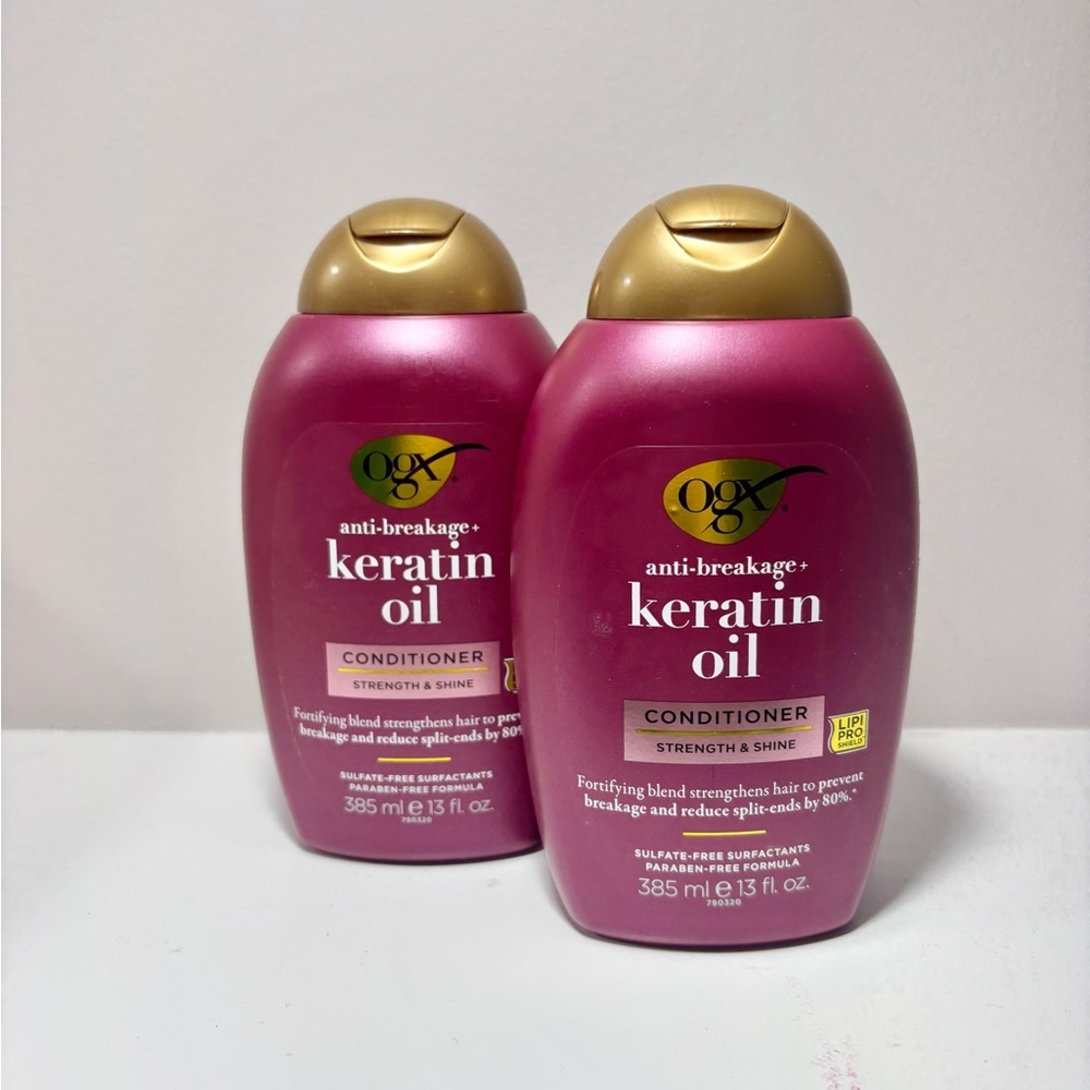 OGX Keratin Oil Conditioner - Pink & Gold Bottle, Strength & Shine